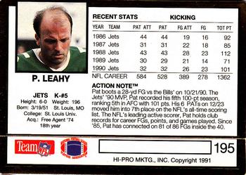 1991 Action Packed #195 Pat Leahy Back