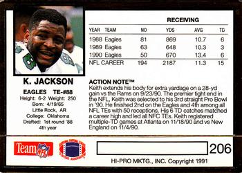 1991 Action Packed #206 Keith Jackson Back