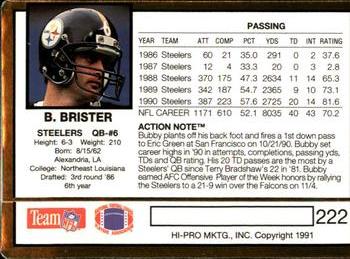 1991 Action Packed #222 Bubby Brister Back