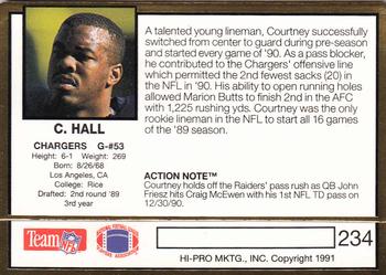 1991 Action Packed #234 Courtney Hall Back
