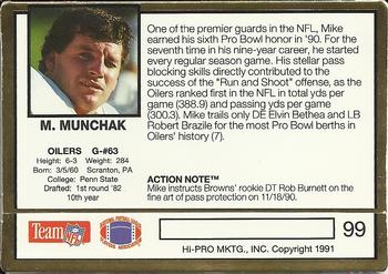 1991 Action Packed #99 Mike Munchak Back