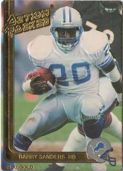 1991 Action Packed - 24K Gold #16G Barry Sanders Front