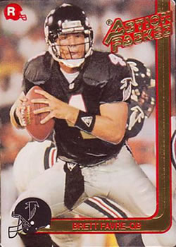 1991 Action Packed Rookie/Update #21 Brett Favre Front