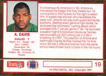 1991 Action Packed Rookie/Update #19 Antone Davis Back