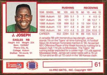 1991 Action Packed Rookie/Update #61 James Joseph Back