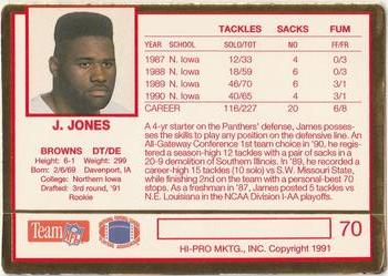 1991 Action Packed Rookie/Update #70 James Jones Back