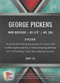 2022 Wild Card Matte - X-Plode Red/Blue X #MXP-18 George Pickens Back