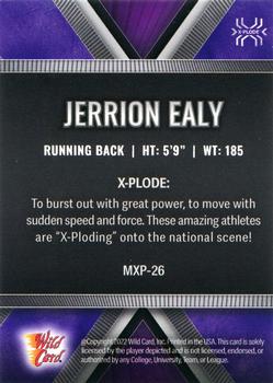 2022 Wild Card Matte - X-Plode Purple/Purple X #MXP-26 Jerrion Ealy Back