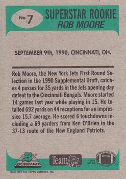 1991 Bowman #7 Rob Moore Back