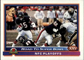 1991 Bowman #550 Road to Super Bowl XXV: Bears vs. Saints Front