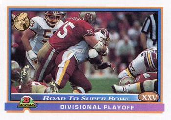 1991 Bowman #552 Road to Super Bowl XXV: 49ers vs. Redskins Front