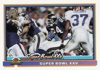 1991 Bowman #557 Super Bowl XXV: Bills vs. Giants Front