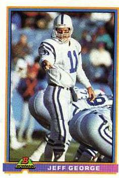 1991 Bowman #212 Jeff George Front