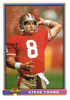 1991 Bowman #485 Steve Young Front