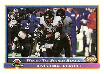 1991 Bowman #553 Road to Super Bowl XXV: Giants vs. Bears Front