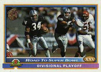 1991 Bowman #554 Road to Super Bowl XXV: Raiders vs. Bengals Front