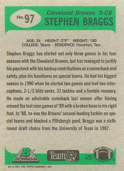 1991 Bowman #97 Stephen Braggs Back
