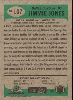 1991 Bowman #107 Jimmie Jones Back
