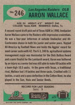 1991 Bowman #246 Aaron Wallace Back