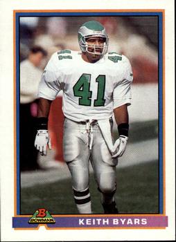 1991 Bowman #398 Keith Byars Front