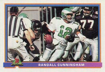 1991 Bowman #404 Randall Cunningham Front
