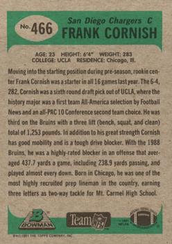 1991 Bowman #466 Frank Cornish Back