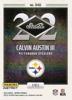 2022 Panini Instant Studio Rookies #S40 Calvin Austin III Back