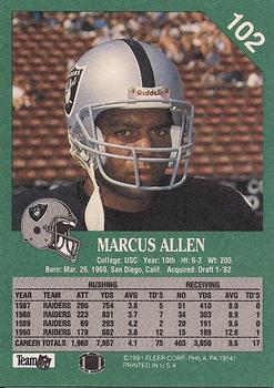1991 Fleer #102 Marcus Allen Back