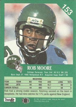 1991 Fleer #153 Rob Moore Back