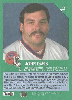 1991 Fleer #2 John Davis Back