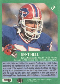 1991 Fleer #3 Kent Hull Back