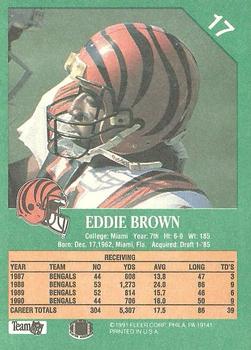 1991 Fleer #17 Eddie Brown Back
