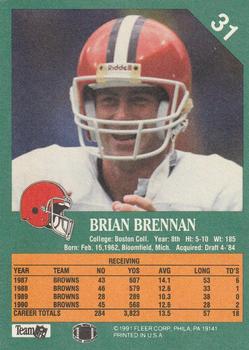 1991 Fleer #31 Brian Brennan Back