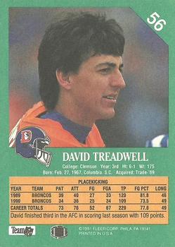 1991 Fleer #56 David Treadwell Back