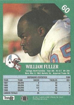 1991 Fleer #60 William Fuller Back