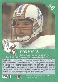 1991 Fleer #66 Don Maggs Back