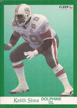 1991 Fleer #130 Keith Sims Front