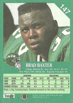 1991 Fleer #147 Brad Baxter Back
