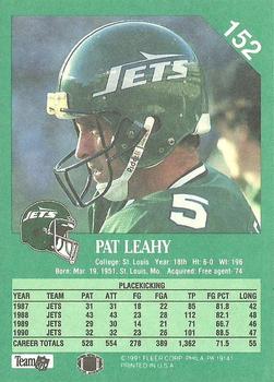 1991 Fleer #152 Pat Leahy Back