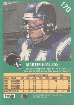 1991 Fleer #170 Martin Bayless Back