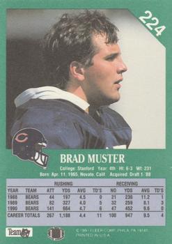 1991 Fleer #224 Brad Muster Back