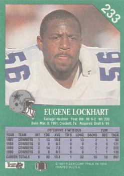 1991 Fleer #233 Eugene Lockhart Back