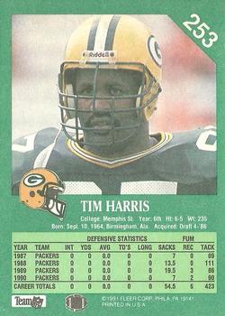 1991 Fleer #253 Tim Harris Back