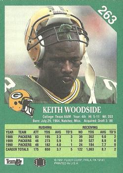 1991 Fleer #263 Keith Woodside Back