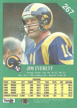 1991 Fleer #267 Jim Everett Back