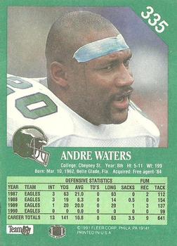 1991 Fleer #335 Andre Waters Back