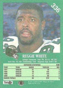 1991 Fleer #336 Reggie White Back