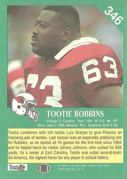1991 Fleer #346 Tootie Robbins Back