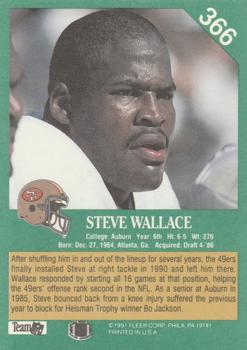 1991 Fleer #366 Steve Wallace Back