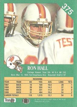 1991 Fleer #375 Ron Hall Back